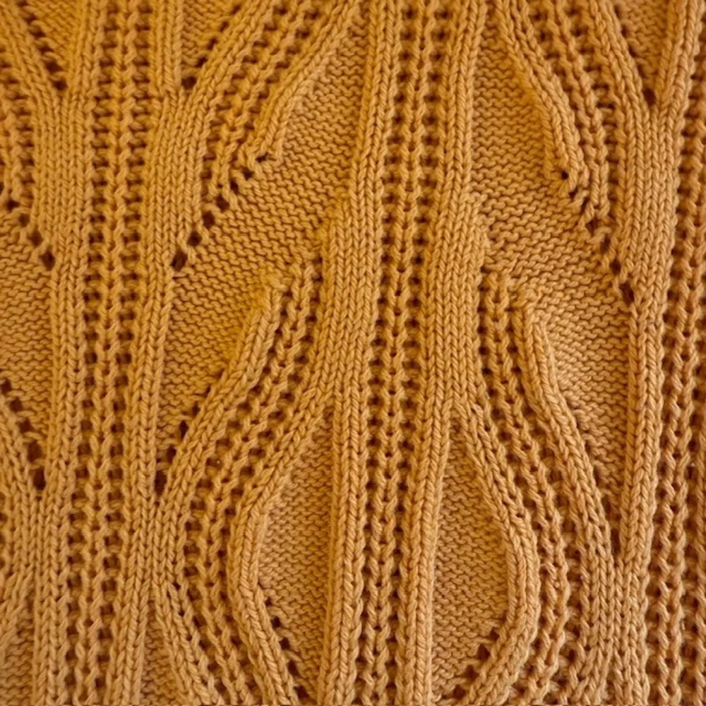 VTG Womens Chunky 90s‎ Cotton Cable Knit Sweater XL Granola Thick Roll Neck - Picture 7 of 14